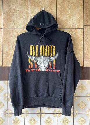 Худі under armour project rock «blood sweat respect» sm чорне