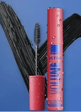 Водостойкая тушь ultra volume суперстойкая 10 мл