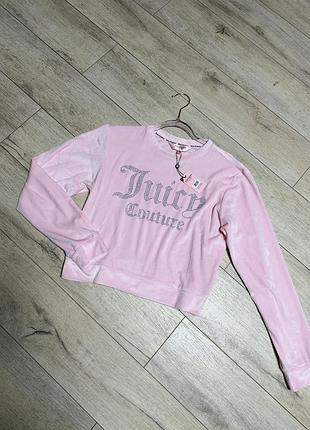 Світшот жіночий juicy couture рожевий велюровий