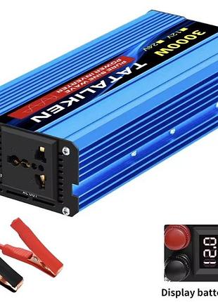 В наявності ! інвертор tataliken 12v 3000вт чистий синус .перетворювач напруги.