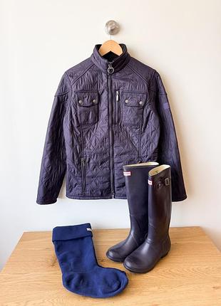 Пурпурова стьобана куртка barbour international