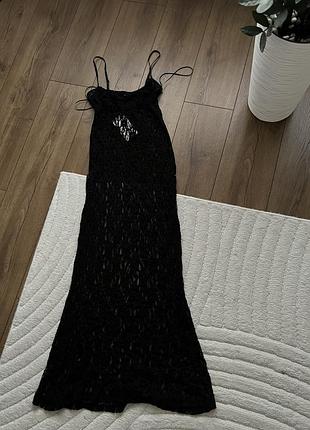 Довга мереживна сукня zara 6