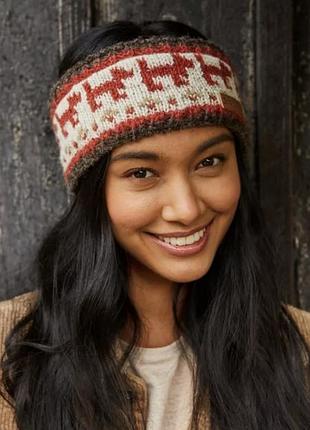 Стильная шерстяная повязка на голову pachamama knitwear (серия walking the dog)