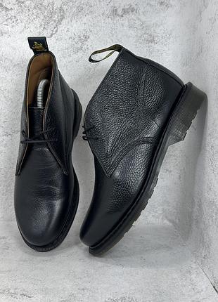 Чоловічі чорні демісезонні шкіряні черевики dr.martens sawyer
