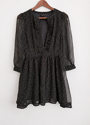 Платье h&amp;m Черное в горошек. 4