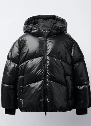 Пуховик для хлопчика zara чорний