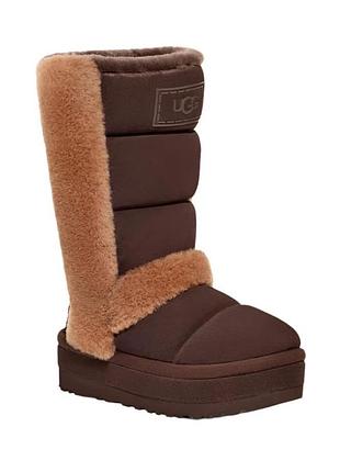Високі жіночі уггі ugg classic chillapeak tall boot у коричневому забарвленні "burnt cedar".розмір37,5