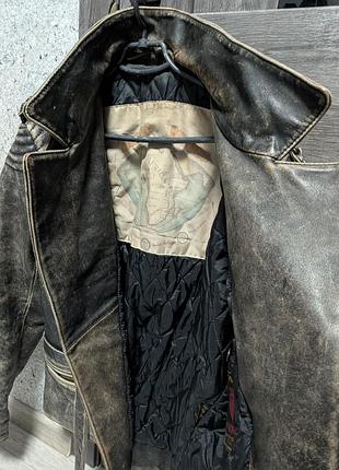 Винтажная кожаная куртка harley davidson 3