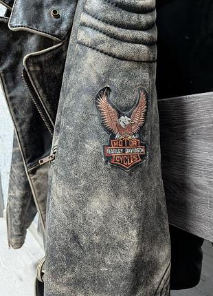 Винтажная кожаная куртка harley davidson 2