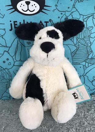 Мягкая игрушка застенчивый песик bashful black &amp; cream puppy jelly cat оригинал, новая с биркой