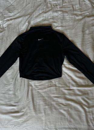Спортивний кроп-лонгслів nike dri-fit оригінал / рашгард для фітнесу (розмір xs)