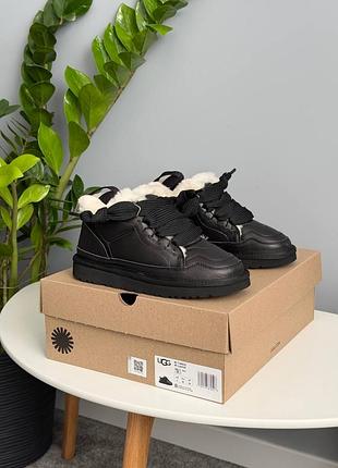 Ugg lowmel sneaker black leather