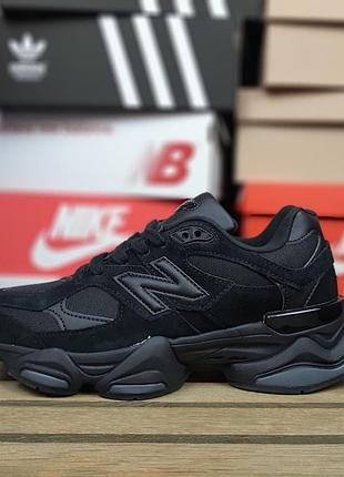Кросівки new balance 9060 triple black чорні sin
