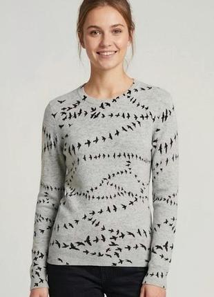 Роскошный кашемировый джемпер equipment shane cashmere bird sweater.