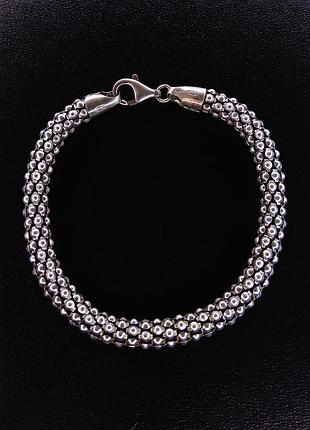 Серебряный объемный браслет, винтаж
