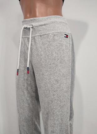 Оригінальні велюрові джоггери tommy hilfiger sport / сірі спортивні штани м