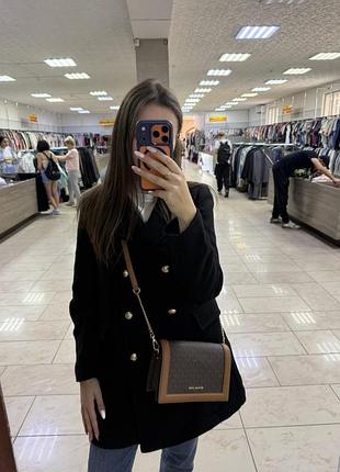 Пальто жіноче zara двобортне чорне