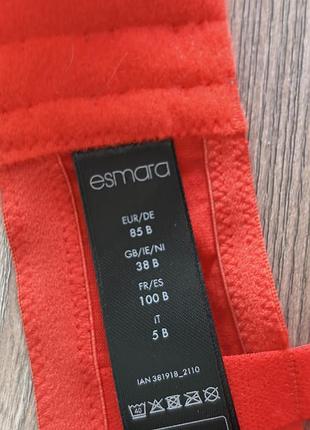 Червоний бавовняний бюстгальтер esmara 4