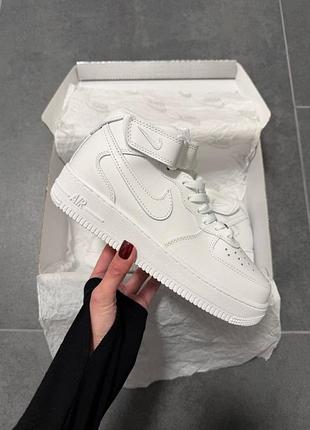 ❄️ кросівки nike air force 1 mid white fur