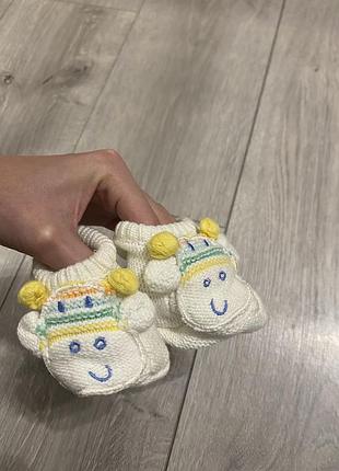 Mothercare в’язані пінетки на малюка 3-6міс.