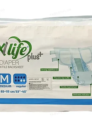 Подгузники для взрослых flexi life plus размер м, 30 штук