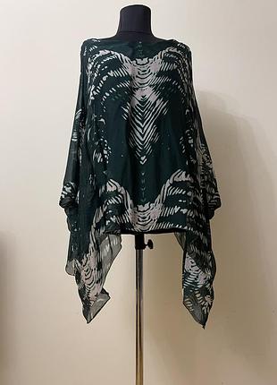 Жіноча шовкова блуза зеленого кольору італія l/xl