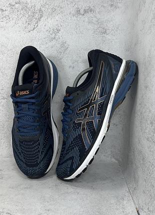 Чоловічі бігові сині кросівки сіточка asics gel gt-2000