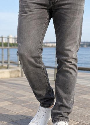 Мужские джинсы esprit denim slim fit w32 l29 серые стрейчевые