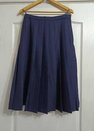 Классическая плиссированная юбка из натуральной шерсти (woolmark)