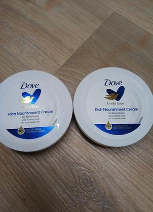 Универсальный питательный крем для лица и тела dove body loveON nourishment cream (с восстанавливающей сывороткой с керамидами 150 мл