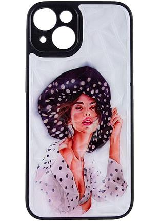 Tpu+pc чохол prisma ladies для apple iphone 14 (6.1") girl in a hat