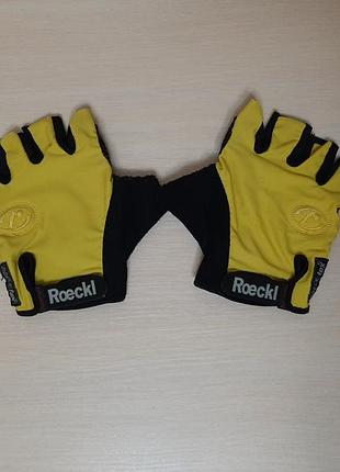 Летние велосипедные перчатки без пальцев roeckl sports, похожие на модель roeckl sports bruneck 2 в желто-черной расцветке