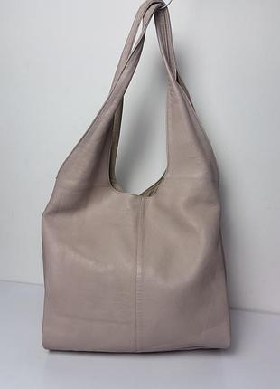 Шкіряна сумка-хобо (мішок) в мінімалістичному стилі massimo dutti
