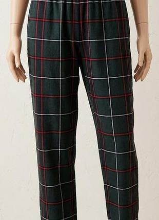 Жіночі домашні штани asos design з мікробайки теплі на резинці у клітинку великобритания (лондон)  р.l