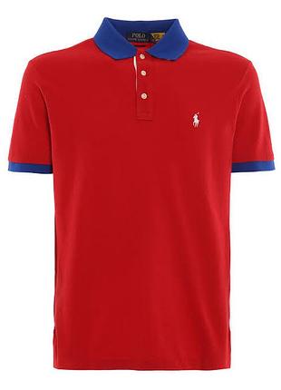 Чоловіче поло polo ralph lauren custom slim fit  mesh polo shirt with contrast collar
