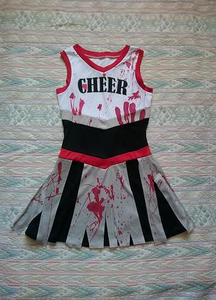 Карнавальное платье на хеллоуин halloween zombie cheerleader m размер