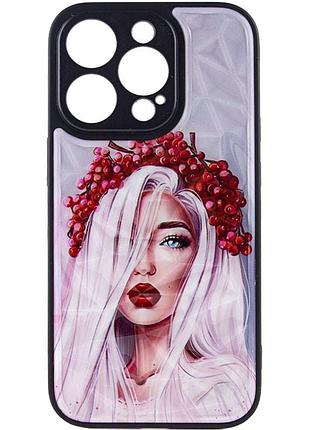 Tpu+pc чохол prisma ladies для apple iphone 14 pro (6.1") ukrainian girl