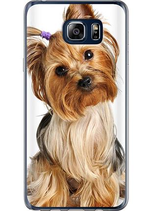 Чехол 2d пластиковый на телефон samsung galaxy note 5 n920c йоркширский терьер с хвостиком "930t-127-58250"