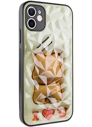 Tpu+pc чехол prisma fluffie для apple iphone 11 (6.1") bear