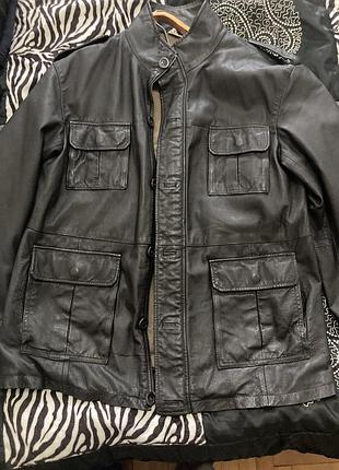 Куртка чоловіча angelo litrico vintage leather, чорна, розмір l, натуральна шкіра