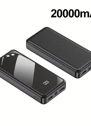 Повербанк amage 20000 mah с led дисплеем и быстрой зарядкой | черный
