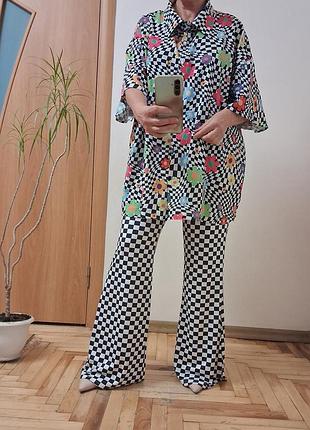 Shein класна кольорова  сорочка  розмір 20-24