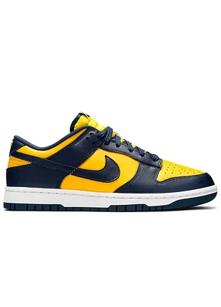 Кросівки чоловічі nike dunk low michigan синьо-жовті