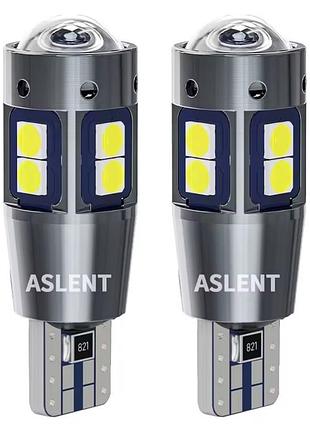 Світлодіодні led лампи t10 w5w лінза canbus 900lm (пара)