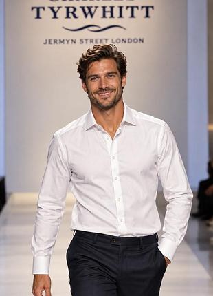 Чоловіча сорочка charles tyrwhitt біла l бавовна
