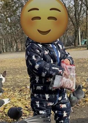 Комбінезон для хлопчиків lupilu осінній з принтом