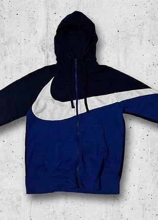 Ефектне спортивне зіп-худі nike swoosh у стилі колорблок