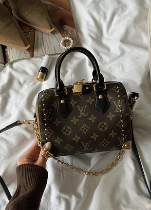 Louis vuitton speedy trunk 20 canvas/gold 20 x 13 x 11
