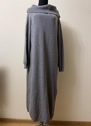 Жіноча сукня з віскози/ кашеміру сірого кольору twinset l/xl