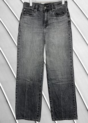 Жіночі сірі широкі джинси uniqlo m 46 юнікло wide leg джинси з високою посадкою графітові джинси прямі широкі джинси uniqlo m